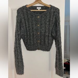 GAIA by Gap- Gray Women's button up cardigan Sweater